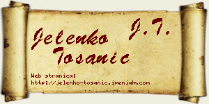 Jelenko Tošanić vizit kartica